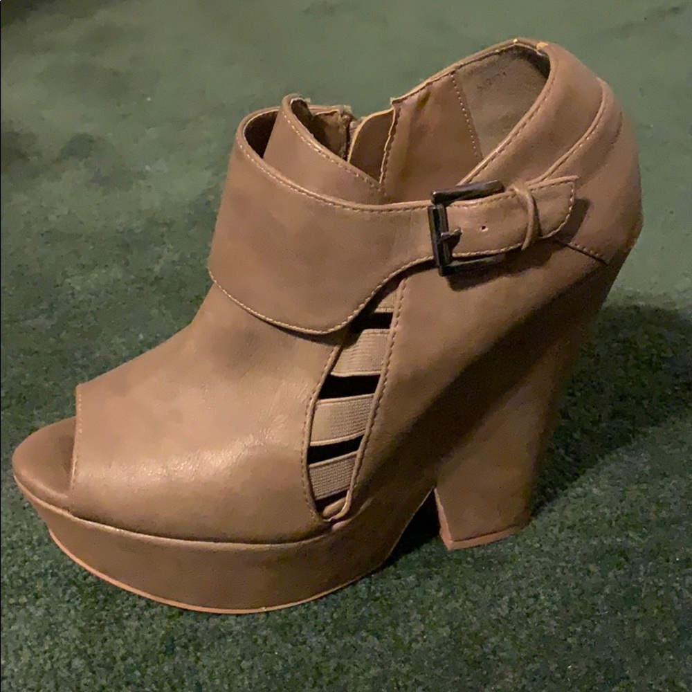 Tan booties